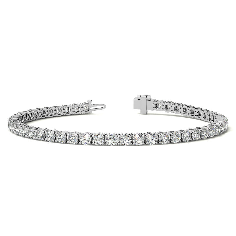 8.5 CTW Lab Grown Diamond Tennis Bracelet in 14kt White/Yellow Gold (G/VS) AGI Certified