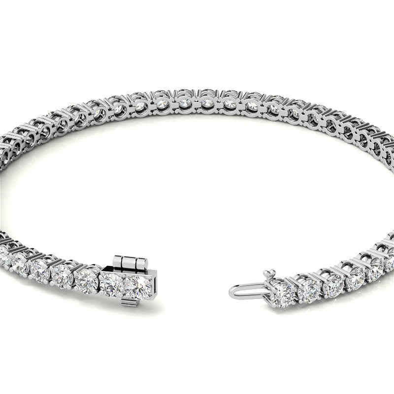 8.5 CTW Lab Grown Diamond Tennis Bracelet in 14kt White/Yellow Gold (G/VS) AGI Certified