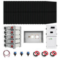 Complete Hybrid Solar Kit - 11.4 kW 120/240V Output + 25.6kWh Midnite Power Lithium Powerwall + More Than 14.4 kW Watts of Solar PV