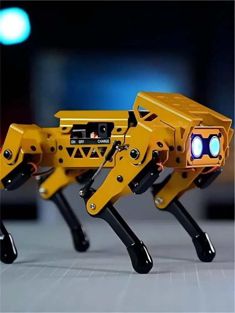 AI Robot Dog, ESP32 Quadruped Visual Bionic Metal Robot for Arduino, Python Graphical Programmable DIY Kit