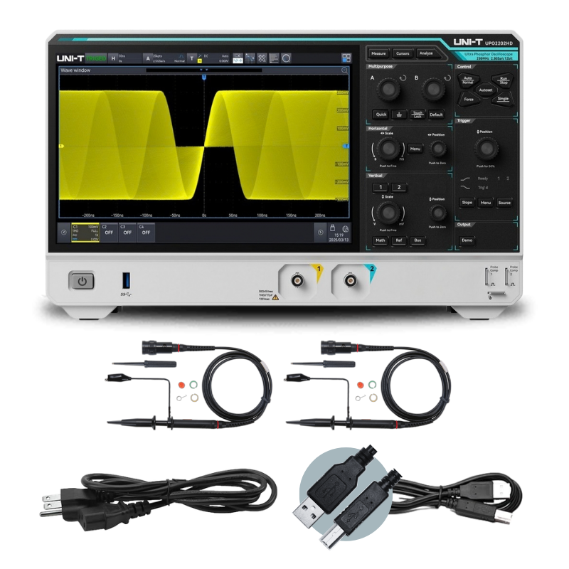 UPO2202HD 200 MHz 2Ch 12-Bit High-Resolution Oscilloscope