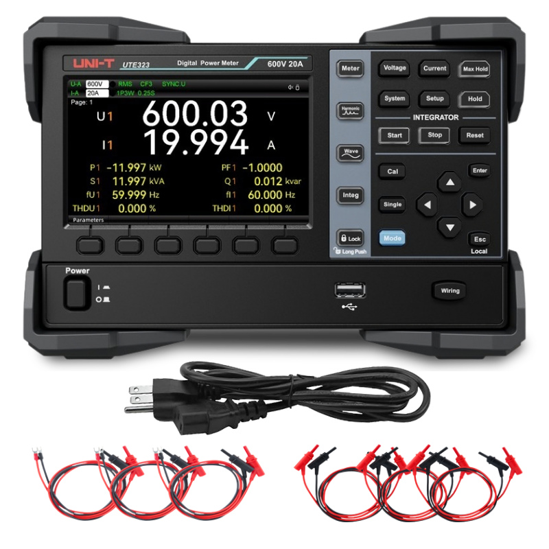 UTE323 3-Ch High-Precision Digital Power Meter