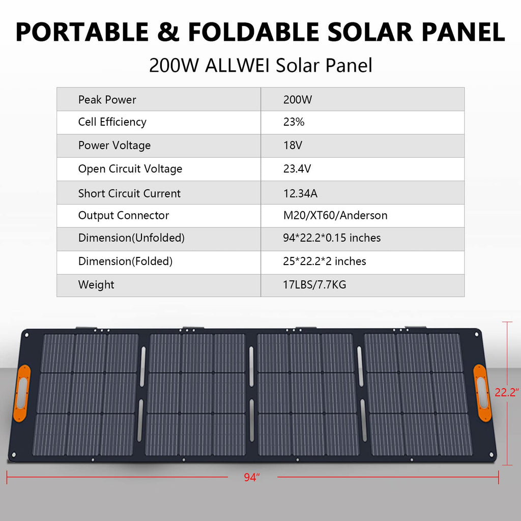 ALLWEI Portable Power Station 300W, 280Wh Solar Generator with 110V Pure Sine Wave AC Outlet, Backup Lithium Battery Generator for CPAP Outdoor RV Camping Emergency Home Use