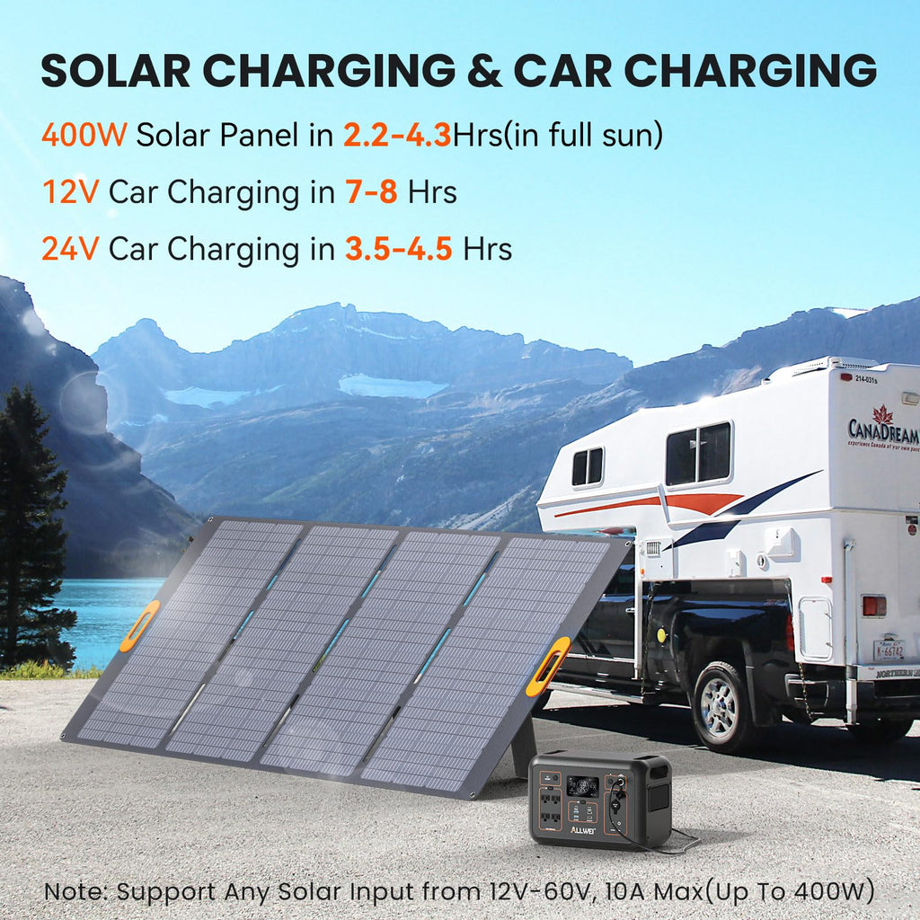 ALLWEI Portable Power Station 300W, 280Wh Solar Generator with 110V Pure Sine Wave AC Outlet, Backup Lithium Battery Generator for CPAP Outdoor RV Camping Emergency Home Use
