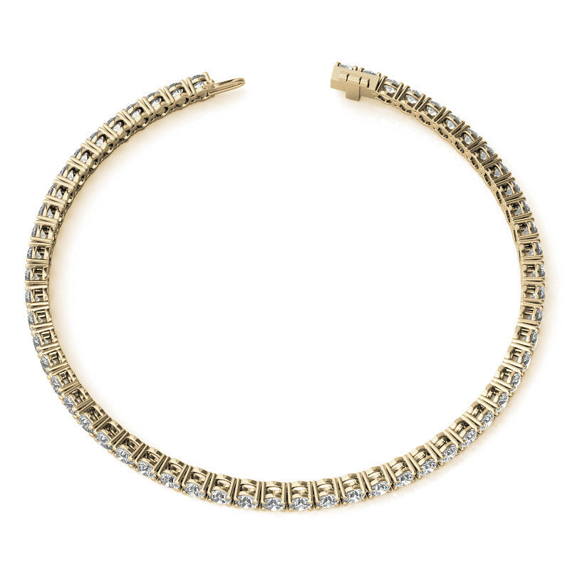 6.00 CTW AGI Certified Lab-Grown Diamond Tennis Bracelet in 14K Yellow or White Gold | G/VS Clarity