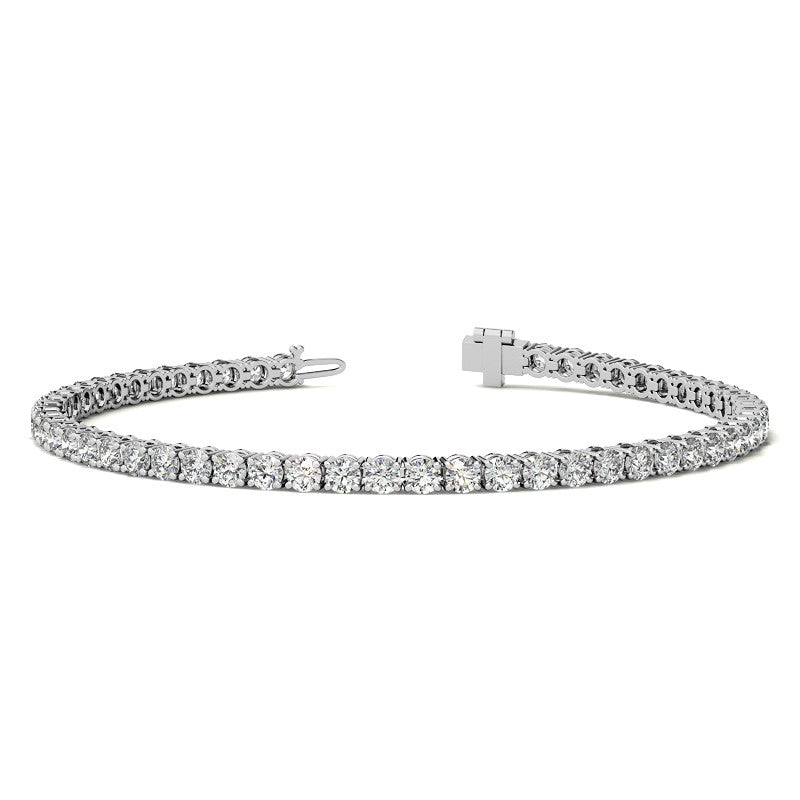 12.00 CTW Lab Grown Diamond Tennis Bracelet | G/VS AGI Certified | 14kt White or Yellow Gold