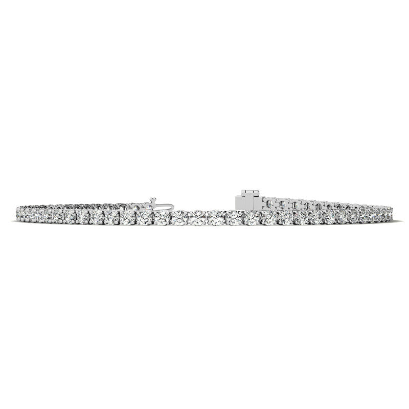 3.50 CTW Lab Grown Diamond Tennis Bracelet  in 14kt White/Yellow Gold (G/VS) AGI Certified