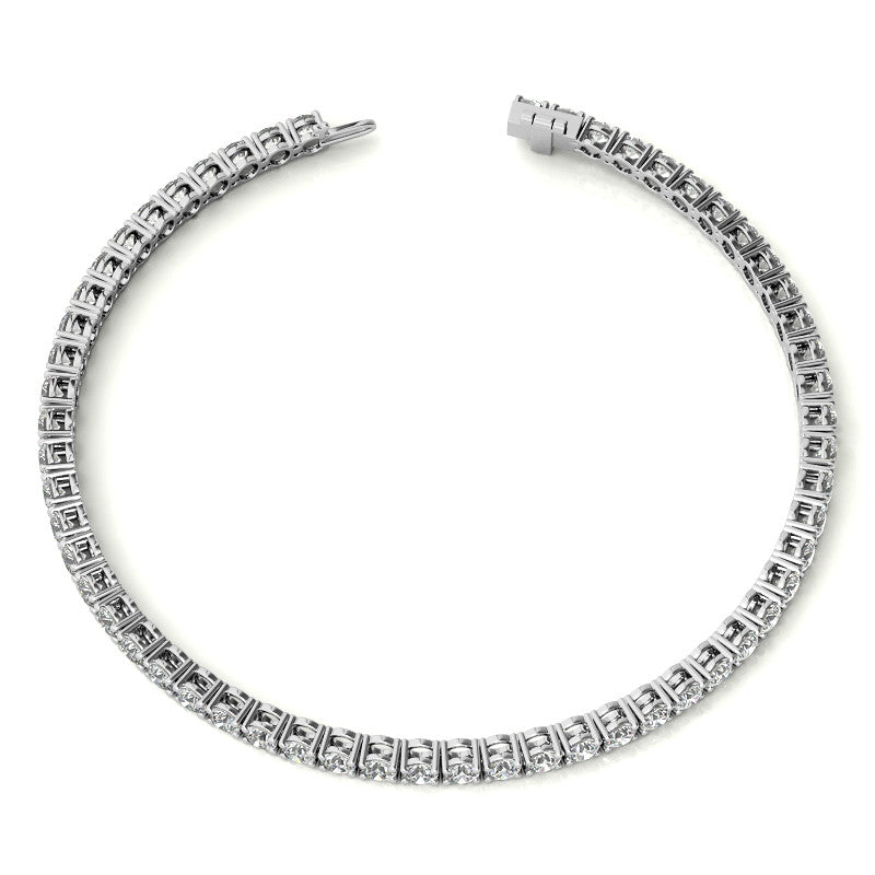 12.00 CTW Lab Grown Diamond Tennis Bracelet | G/VS AGI Certified | 14kt White or Yellow Gold