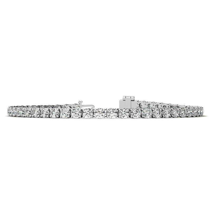 2CTW Created Moissanite Tennis Bracelet - Sterling Silver, 7" Length, White or 14K Gold Plated