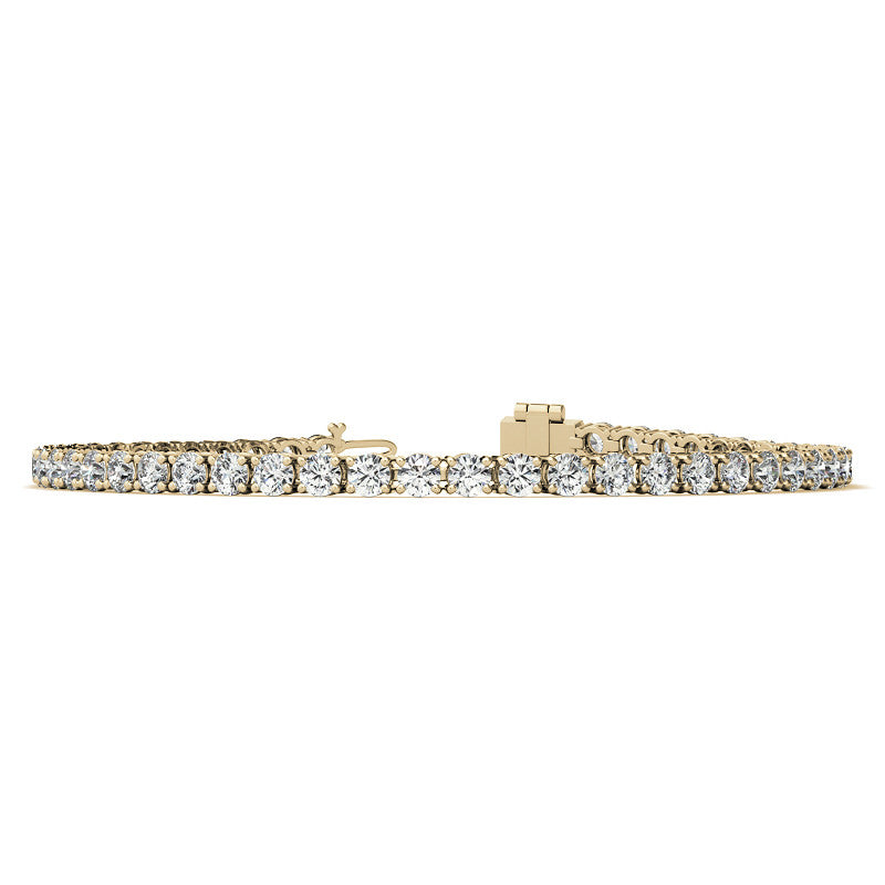2CTW Created Moissanite Tennis Bracelet - Sterling Silver, 7" Length, White or 14K Gold Plated