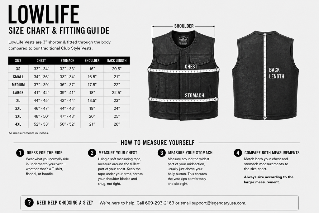 Legendary LowLife NOP Black Leather Club Vest